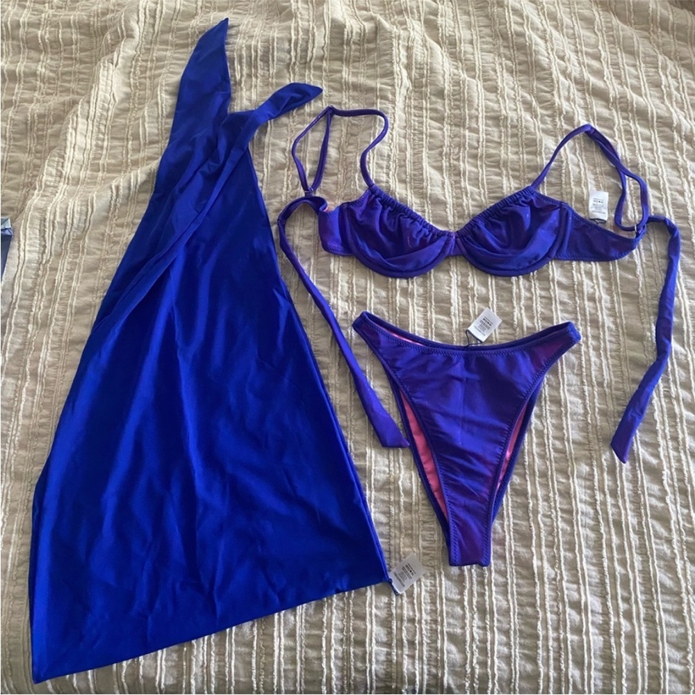 Bikini Set La’Mariette x Selena Gomez Shimmer purple READ size description - Picture 3 of 5